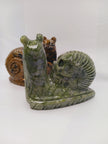Mountain Jasper and Jade Alien Figurine (4