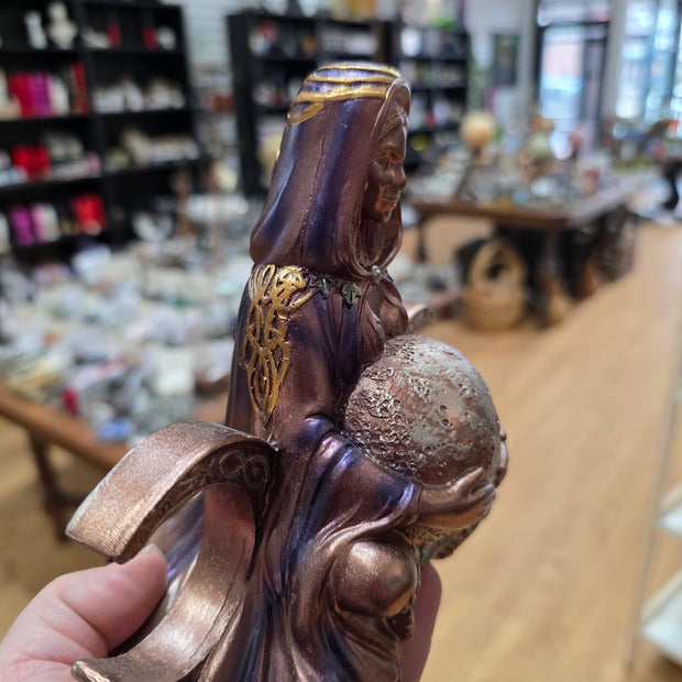 Goddess Gaia Triple Moon Mother Earth Statue