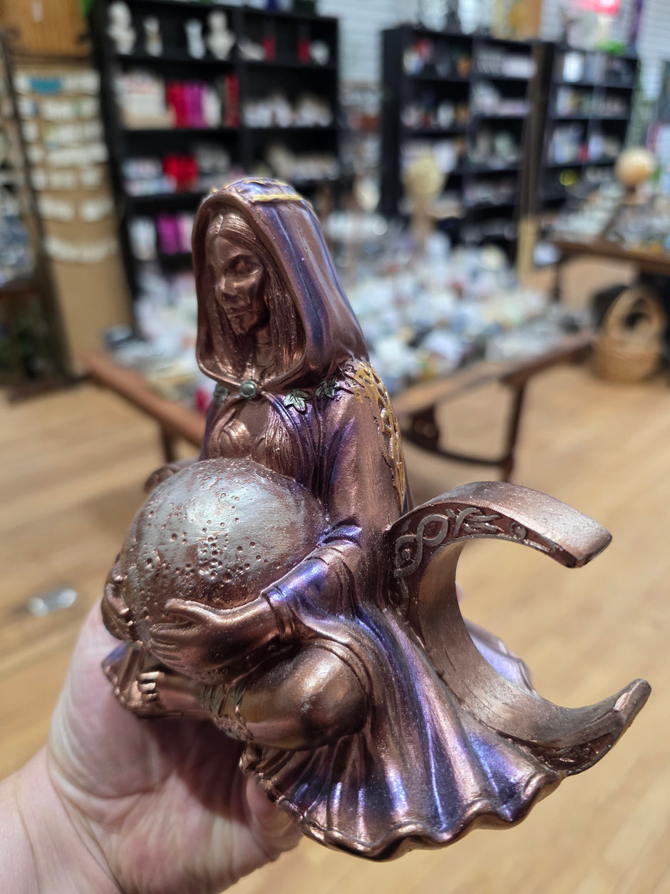 Goddess Gaia Triple Moon Mother Earth Statue