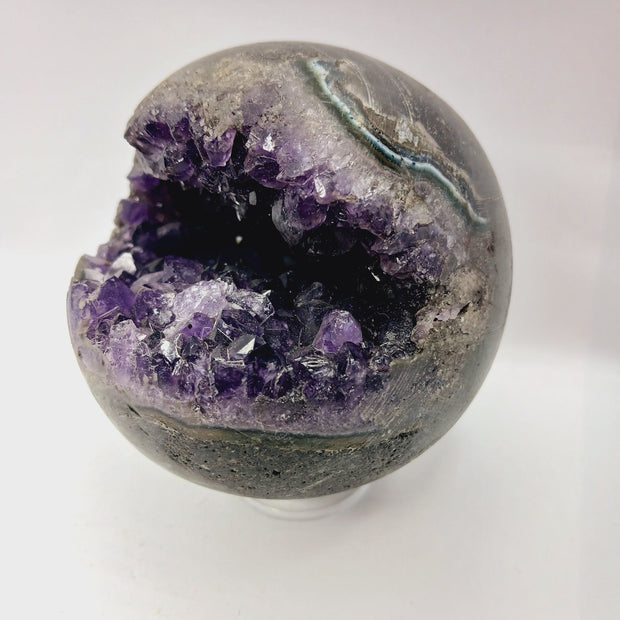 Amethyst Cluster in Black Matrix 3.25 to 4.25 Inch – High Quality Amethyst