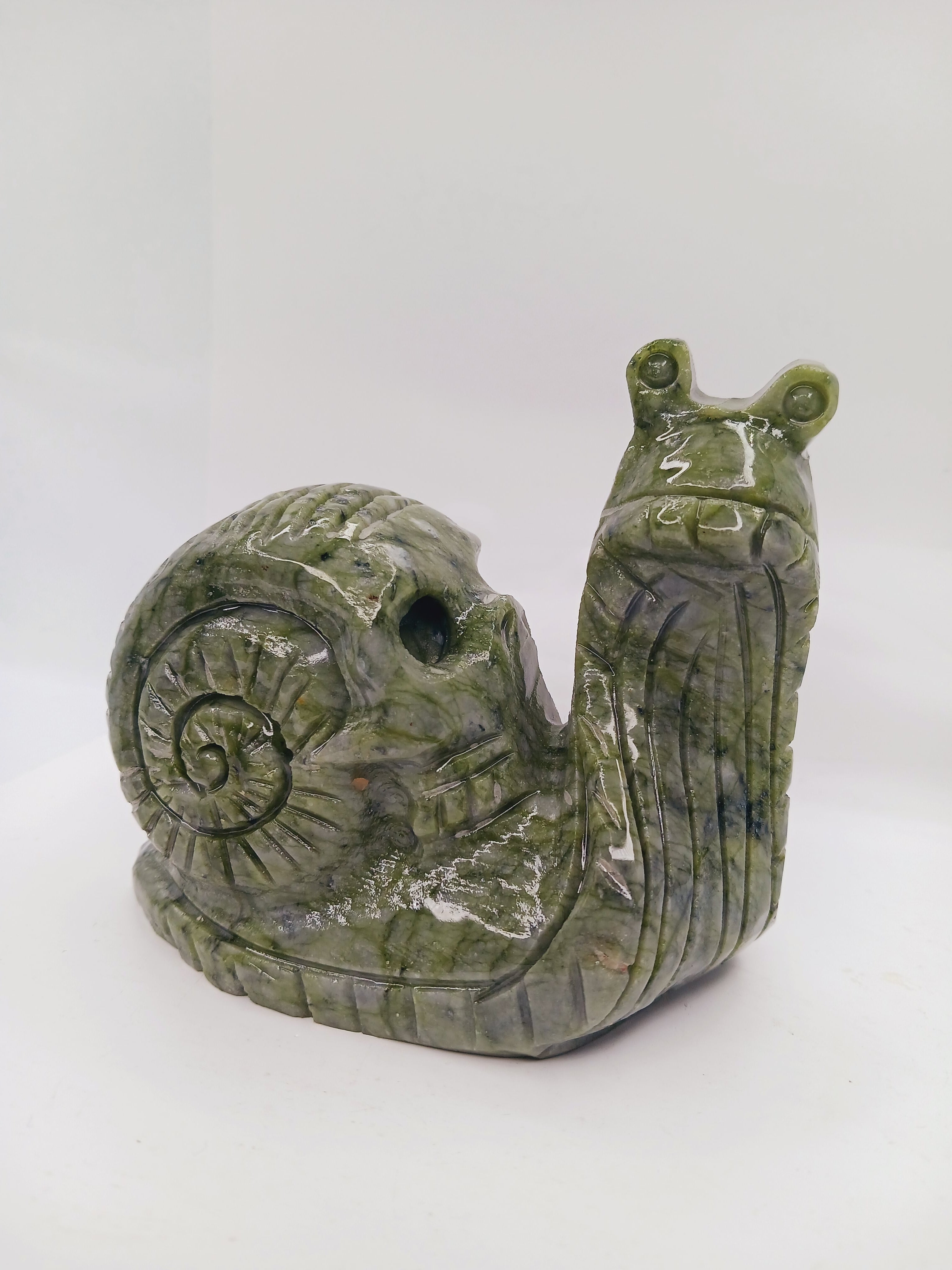 Mountain Jasper and Jade Alien Figurine (4