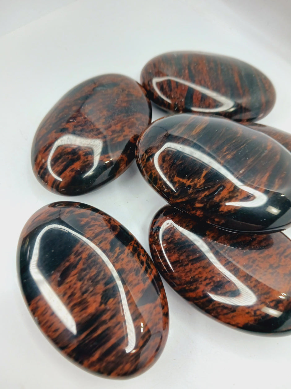Mahogany Obsidian Palmstone (2 3/8 Inch) – Grounding, Protection and Inner Strength