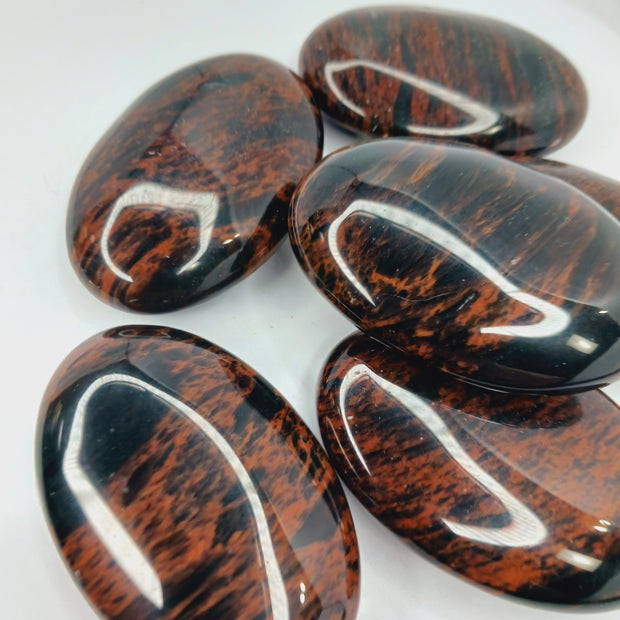Mahogany Obsidian Palmstone (2 3/8 Inch) – Grounding, Protection and Inner Strength