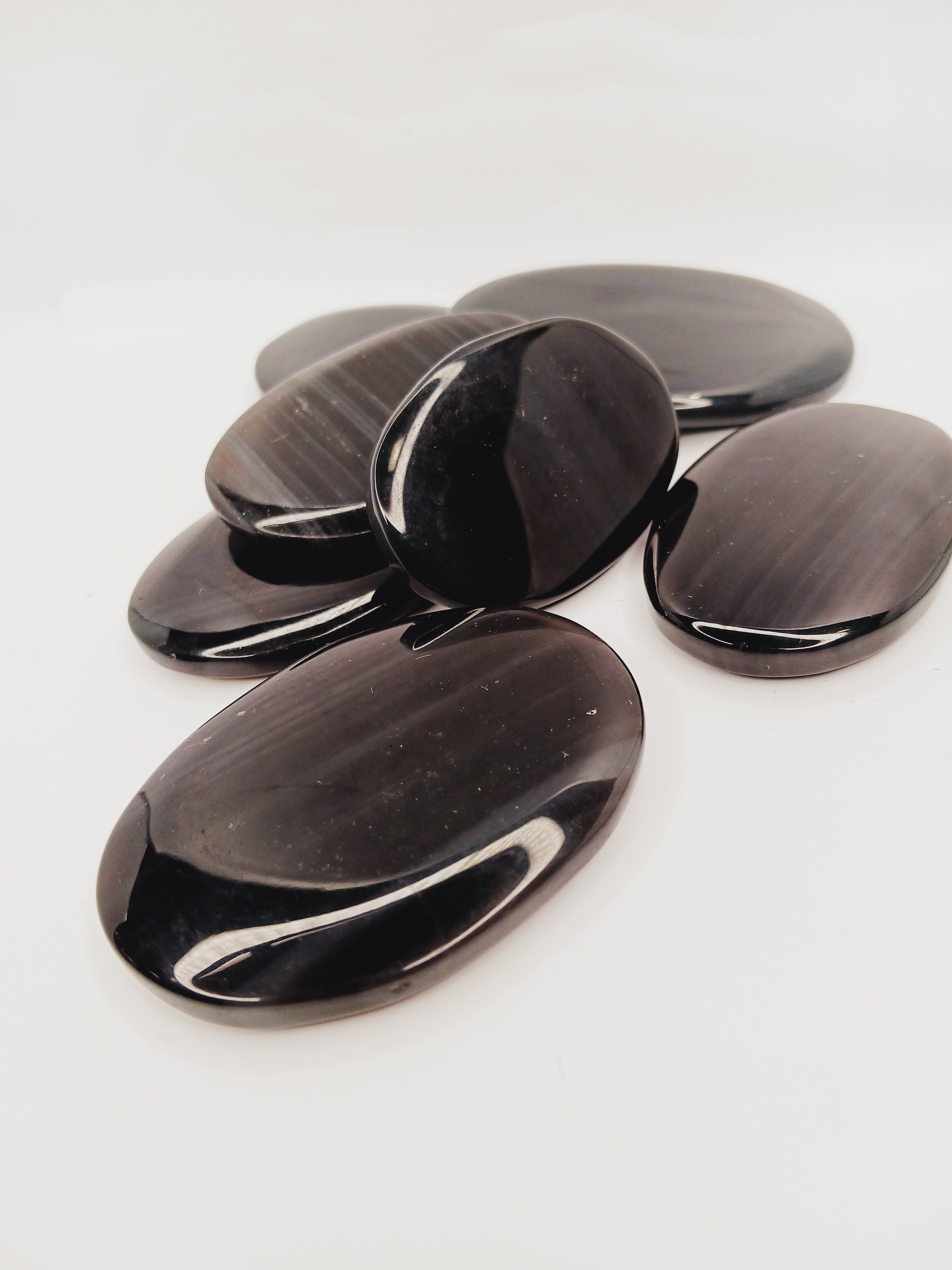 Apache Tear (Ice Obsidian) Palm Stone
