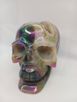 Agate Aura Coated Gemmy Druzy Skull (6.25 x 4