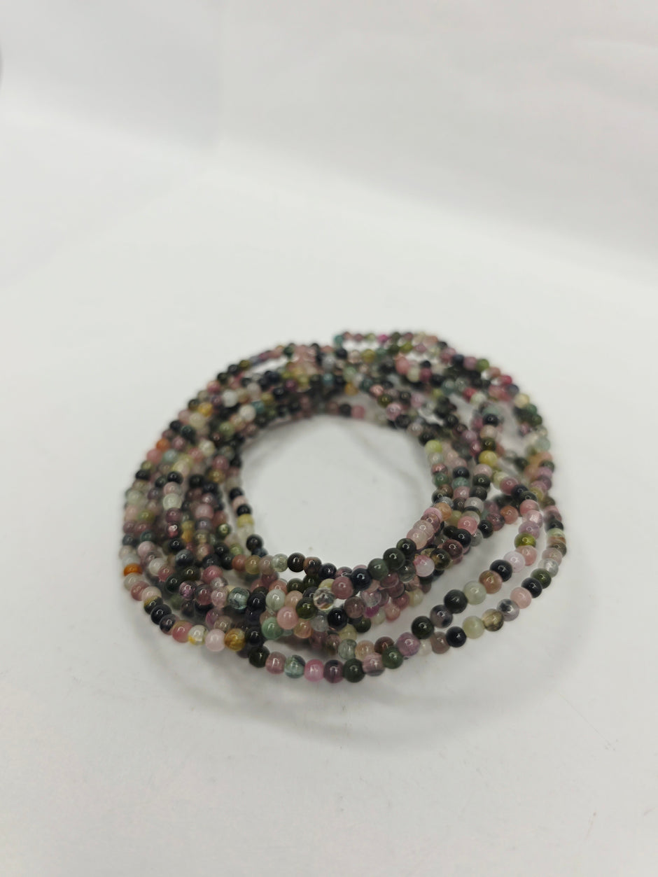 Watermelon Tourmaline Bracelet (3mm) – Stretchy Crystal Bracelet for Love and Emotional Balance