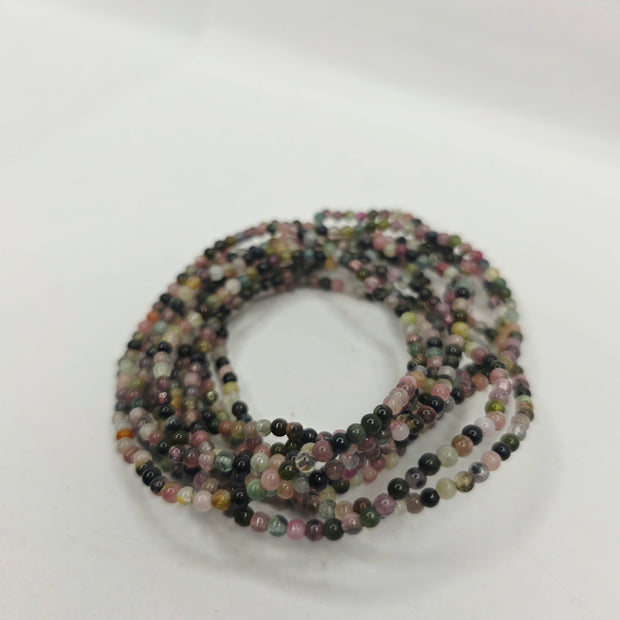 Watermelon Tourmaline Bracelet (3mm) – Stretchy Crystal Bracelet for Love and Emotional Balance