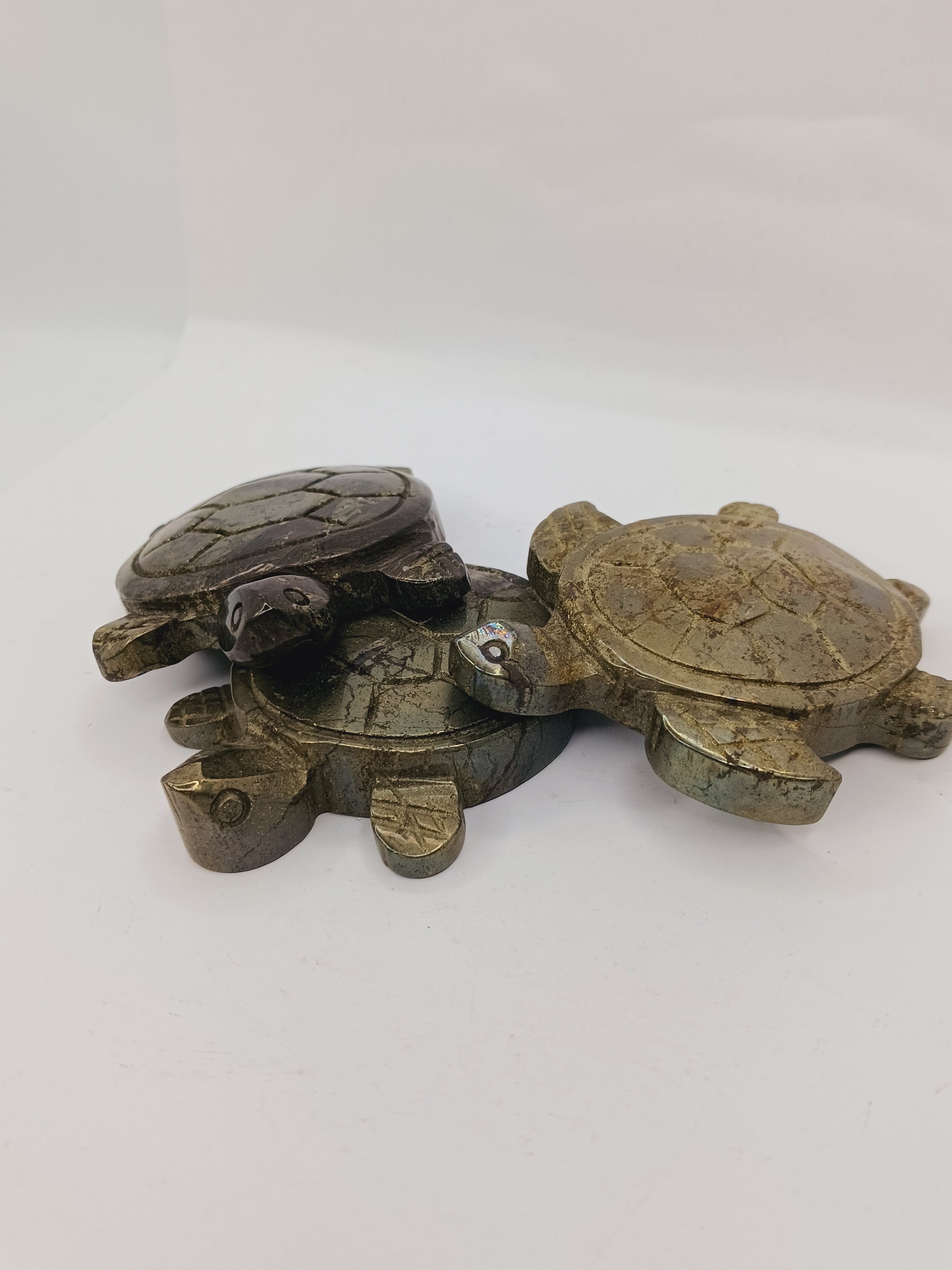 Pyrite Turtle Carving (2.5 Inch) – Abundance, Confidence and Protective Energy