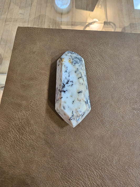🤍✨ Double Terminated Dendritic Opal – Wisdom, Growth & Balanced Energy Flow! 🌿