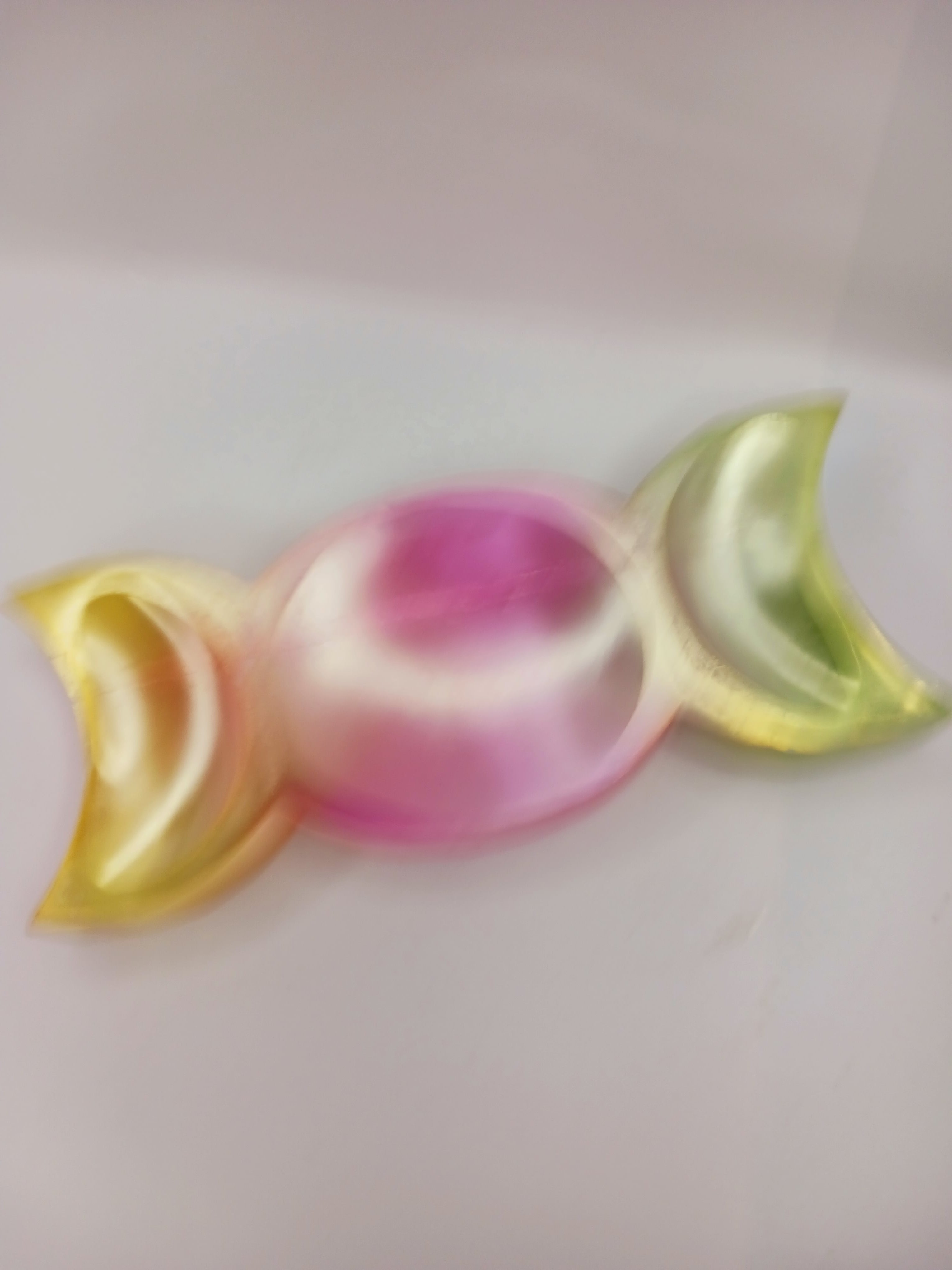 Triple Moon Selenite Aura Coated Offering Bowl (6.25