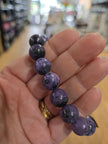 Charoite Bracelet (12mm) – Stretchy Crystal Bracelet for Transformation and Intuition