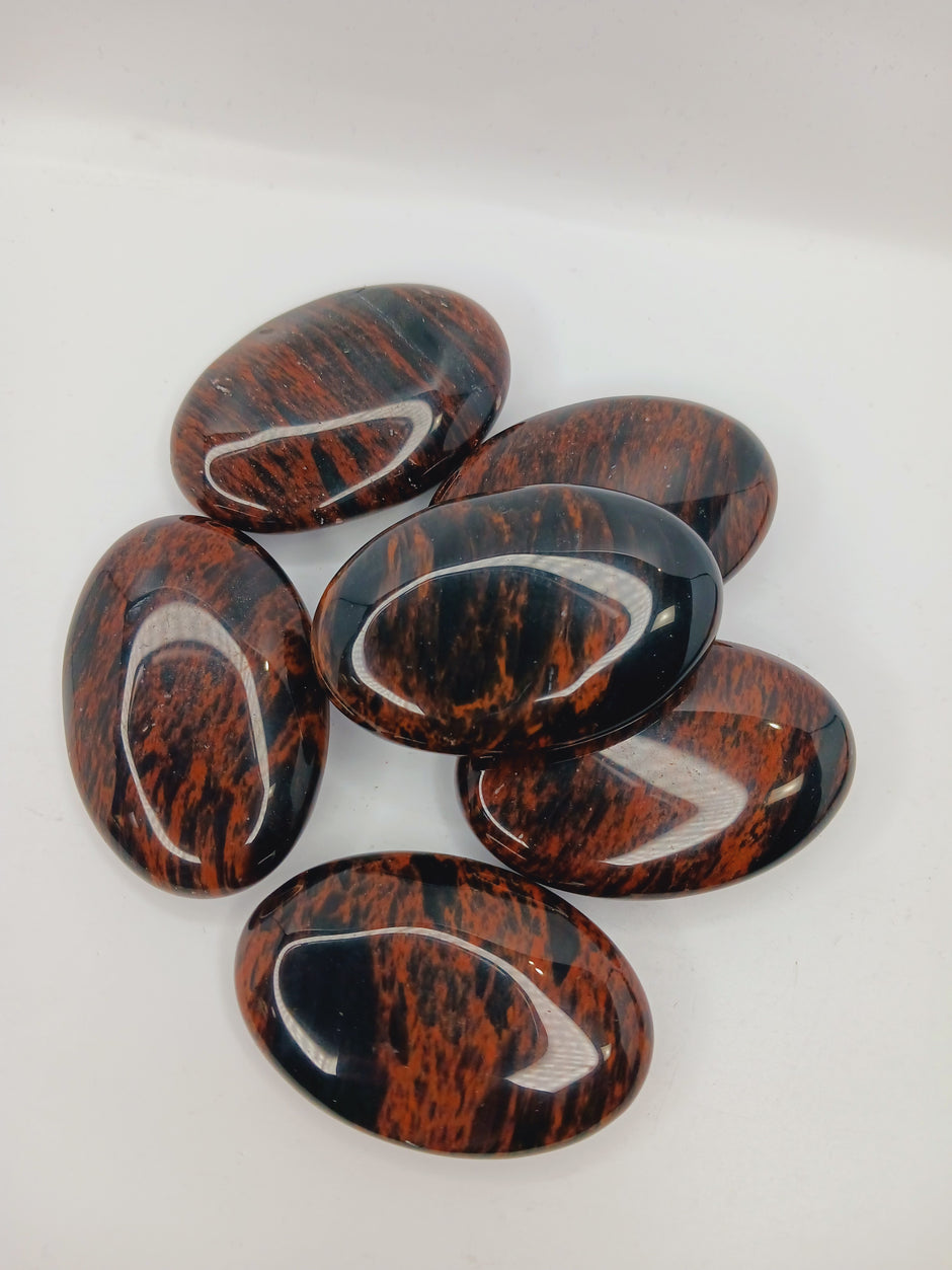 Mahogany Obsidian Palmstone (2 3/8 Inch) – Grounding, Protection and Inner Strength