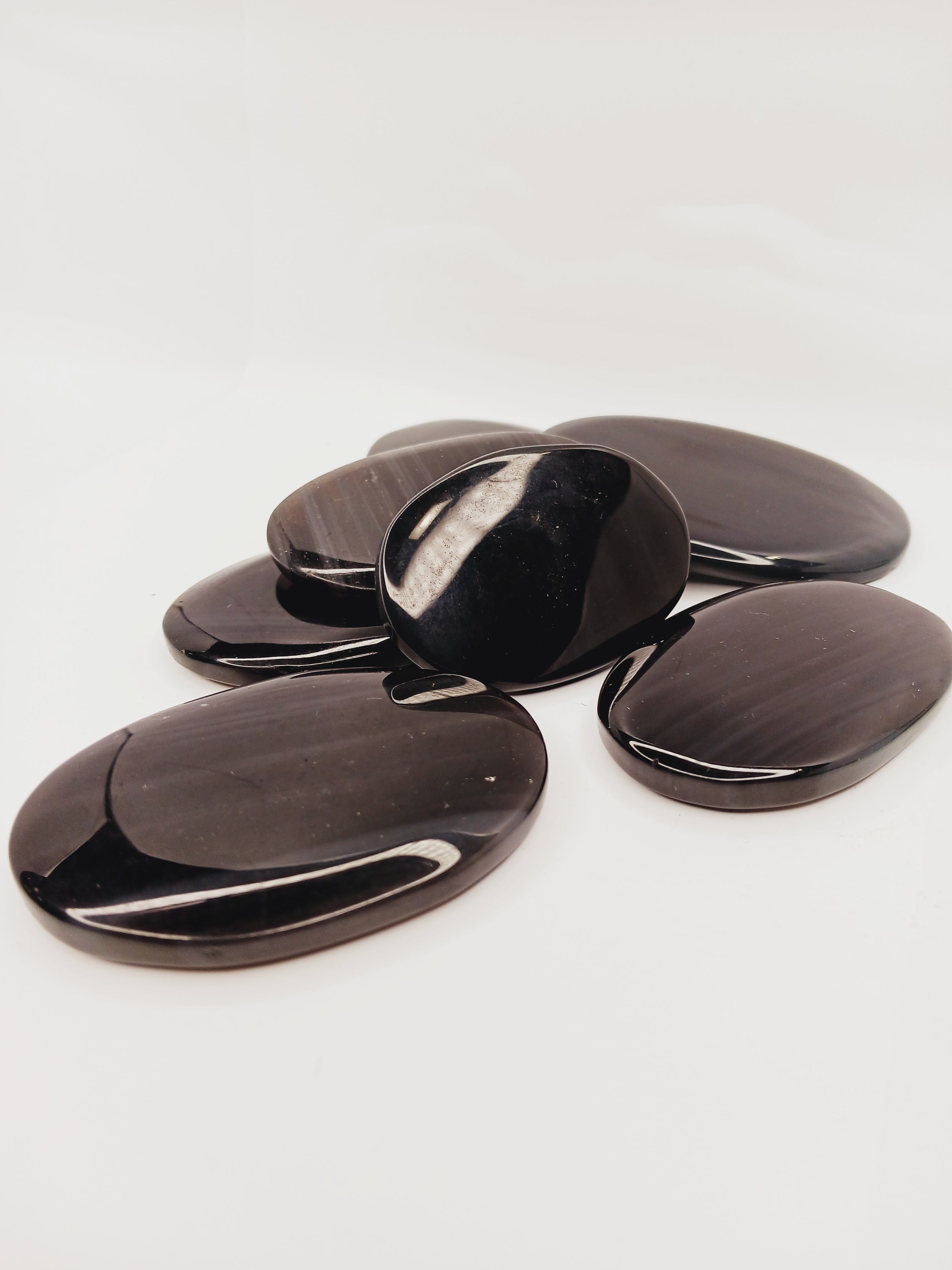 Apache Tear (Ice Obsidian) Palm Stone