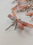 Pink Cotton Agate Dragonfly (2.25 Inch) – Silvertone Body, Peace and New Beginnings