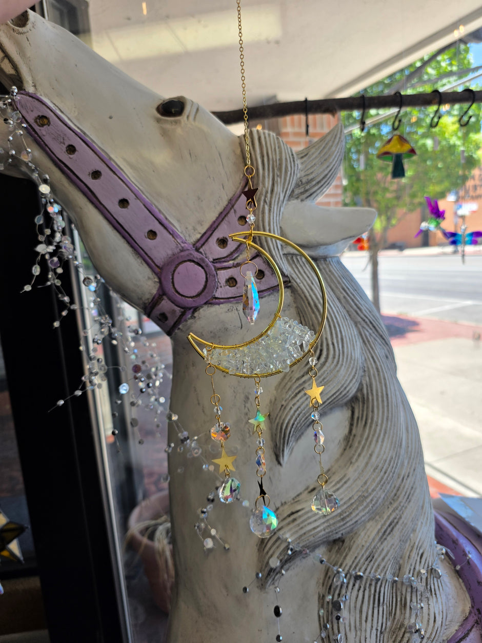 Opalite Moon Crystal Prism (Teardrop Prisms)