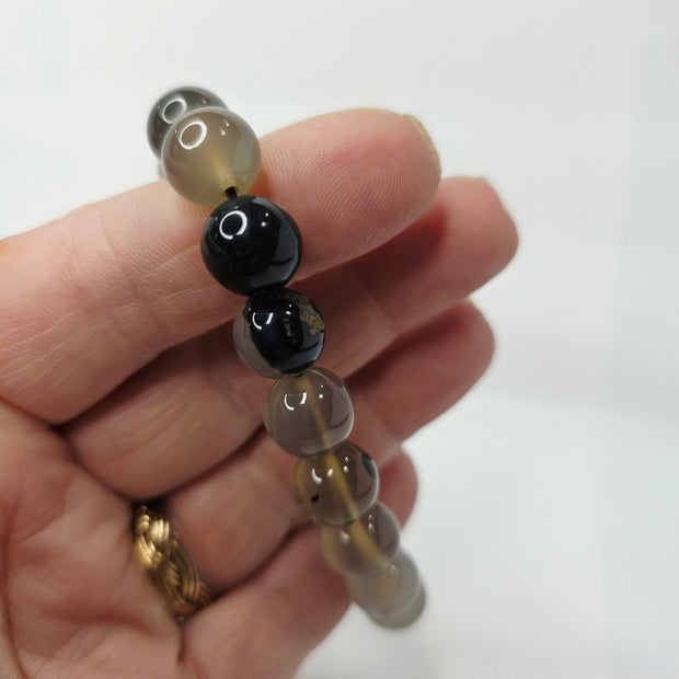 Volcano Agate Bracelet (10mm) – UV Reactive Stretchy Crystal Bracelet