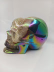 Agate Aura Coated Gemmy Druzy Skull (6.25 x 4