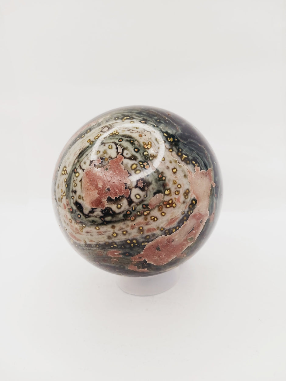 Ocean Jasper Spheres – Waves of Joy, Harmony & Healing!