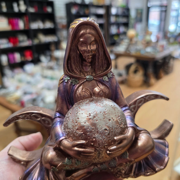Goddess Gaia Triple Moon Mother Earth Statue
