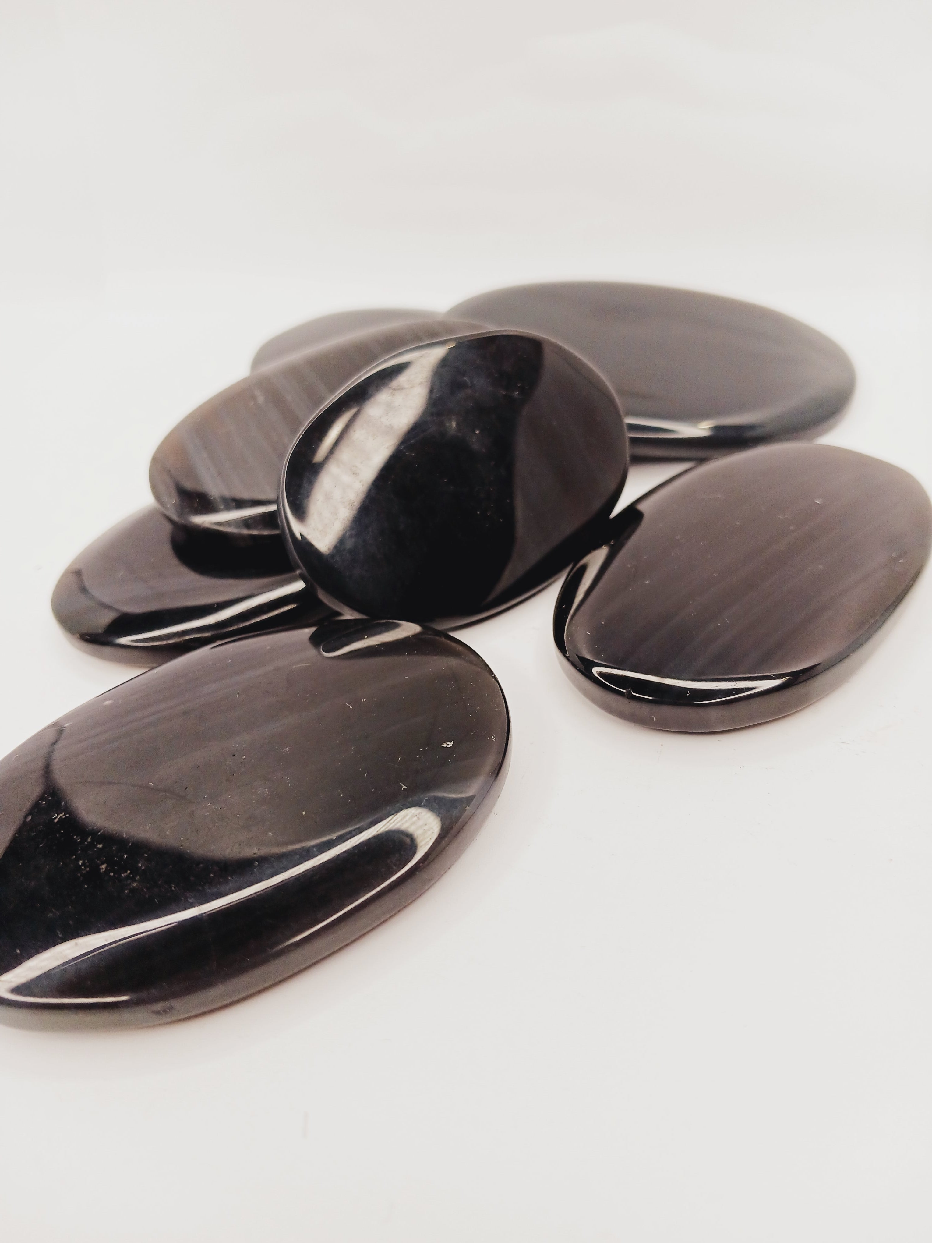 Apache Tear (Ice Obsidian) Palm Stone
