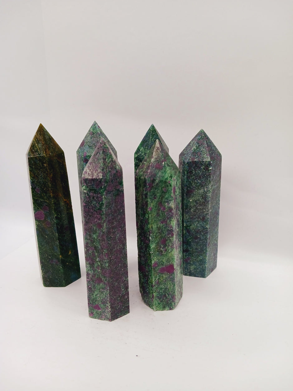 Ruby Fuchite Towers 3 to 3.5 Inch – Heart Healing, Energy Amplification