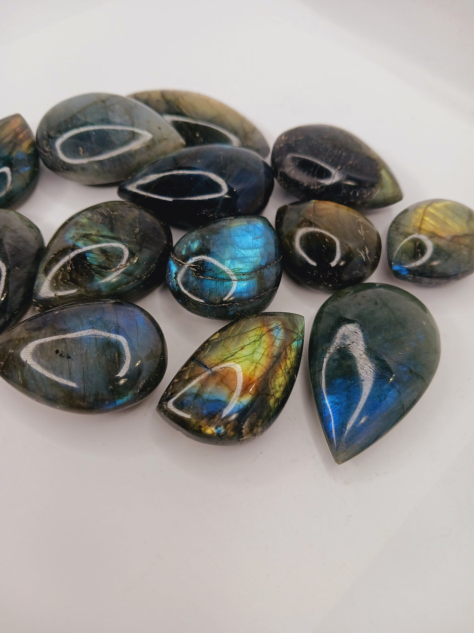 Labradorite Teardrops (1.25 Inch to 1.75 Inch) – Intuition, Protection and Gorgeous Flash