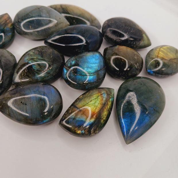 Labradorite Teardrops (1.25 Inch to 1.75 Inch) – Intuition, Protection and Gorgeous Flash