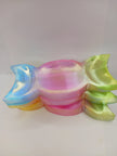 Triple Moon Selenite Aura Coated Offering Bowl (6.25