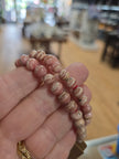 Rhodochrosite Bracelet (7mm) – Stretchy Crystal Bracelet for Self-Love and Emotional Healing