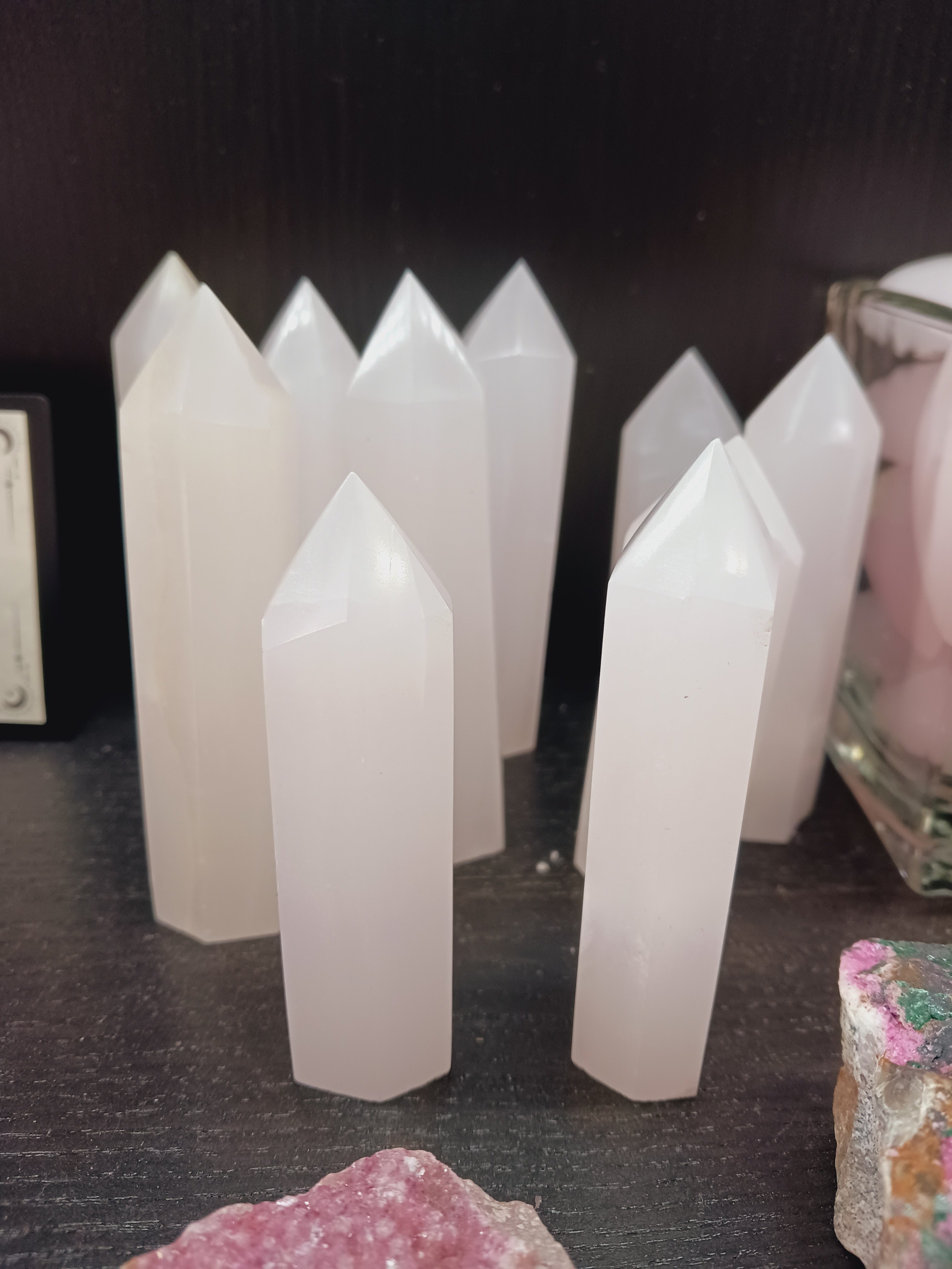 Medium Pink Calcite Tower – Heart Healing Gentle Comfort 💗✨