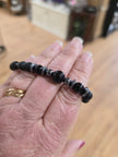 Hematite and Shungite Crystal Bead Bracelet
