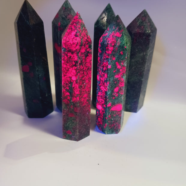 Ruby Fuchite Towers 3 to 3.5 Inch – Heart Healing, Energy Amplification