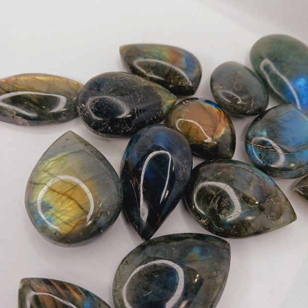 Labradorite Teardrops (1.25 Inch to 1.75 Inch) – Intuition, Protection and Gorgeous Flash