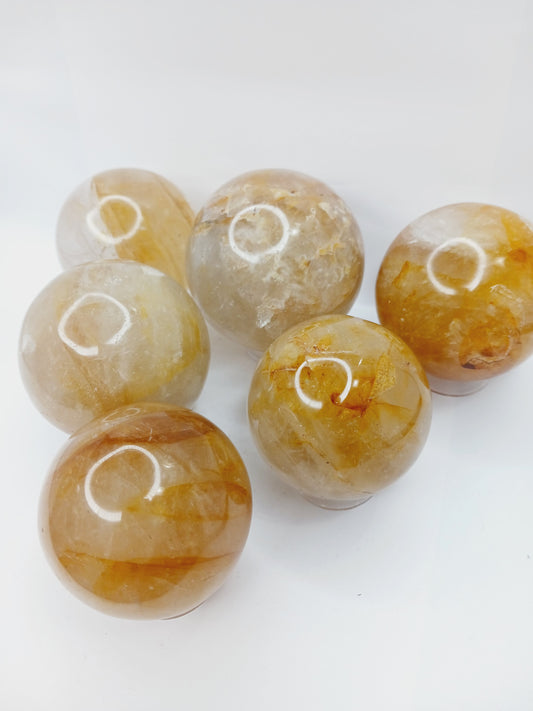 2.25-3" Radiant Harmony: Fire Quartz Golden Healer Sphere