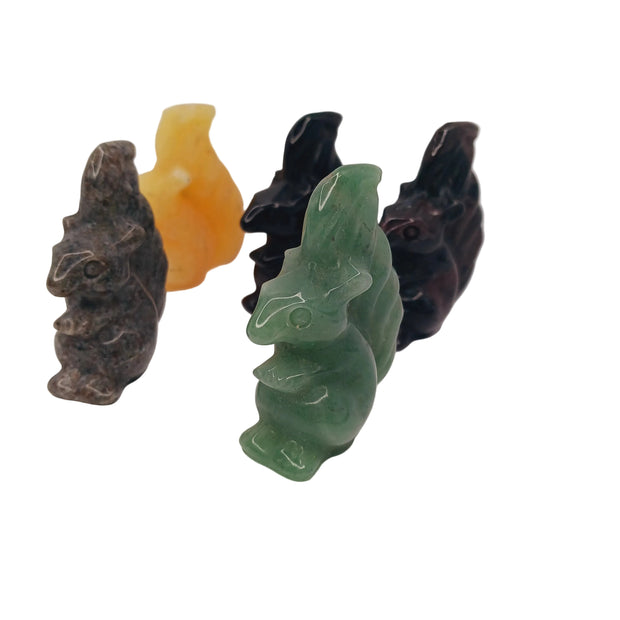 Mini Crystal Squirrel Figurine (0.5" Tall) – Choose Your Stone Squirrel