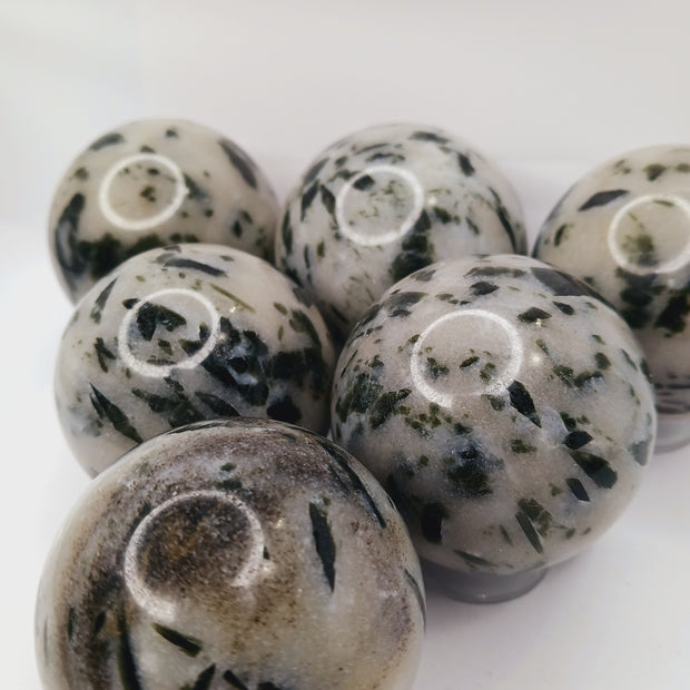 2.5 Inch Green Tourmaline Sphere for Heart Chakra Healing