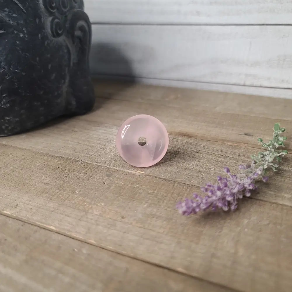 Rose Quartz Button - Jewelry