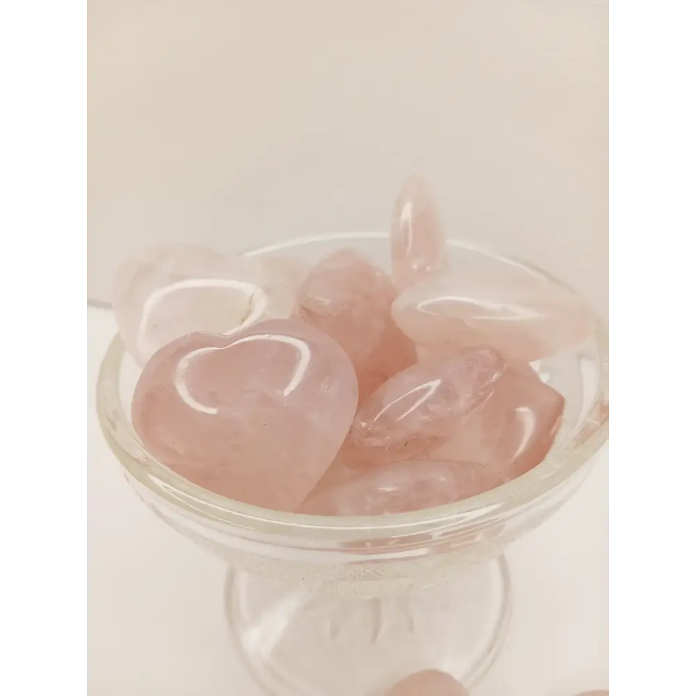 💗✨ Rose Quartz Palm Heart – Love Comfort and Emotional Healing 🌸 - 7-Small - Carvings