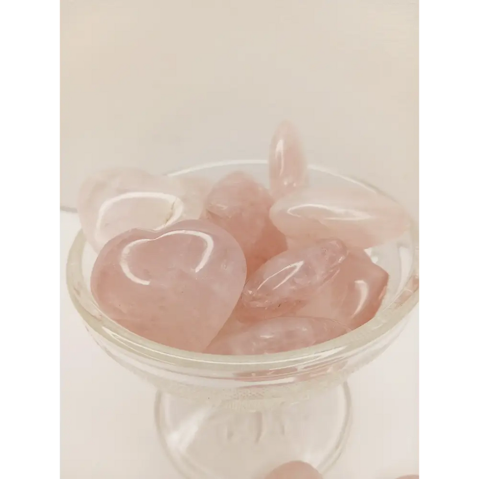 💗✨ Rose Quartz Palm Heart – Love Comfort and Emotional Healing 🌸 - 7-Small - Carvings