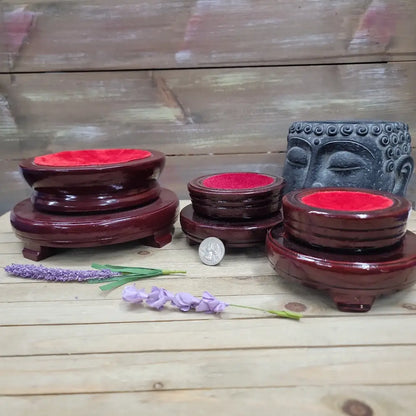Rotating Sphere Stand - Wooden - STANDS