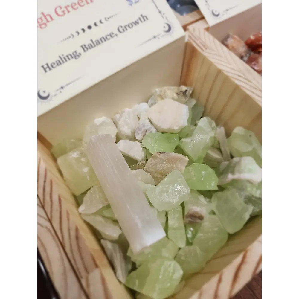 ROUGH CALCITE Red - Green - Honey - Orange - GREEN - Tumbles