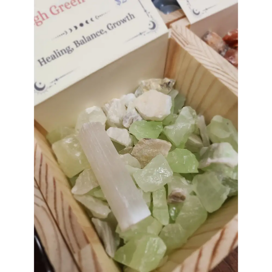 ROUGH CALCITE Red - Green - Honey - Orange - GREEN - Tumbles