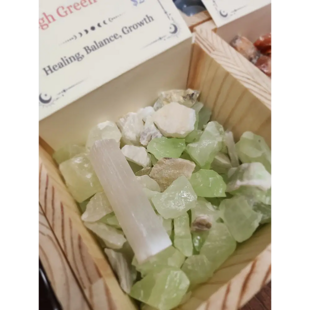 ROUGH CALCITE Red - Green - Honey - Orange - GREEN - Tumbles