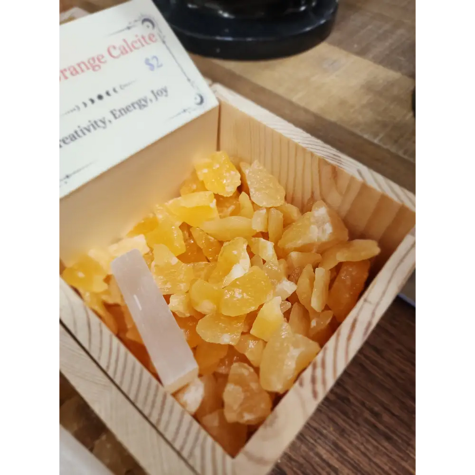 ROUGH CALCITE Red - Green - Honey - Orange - ORANGE - Tumbles