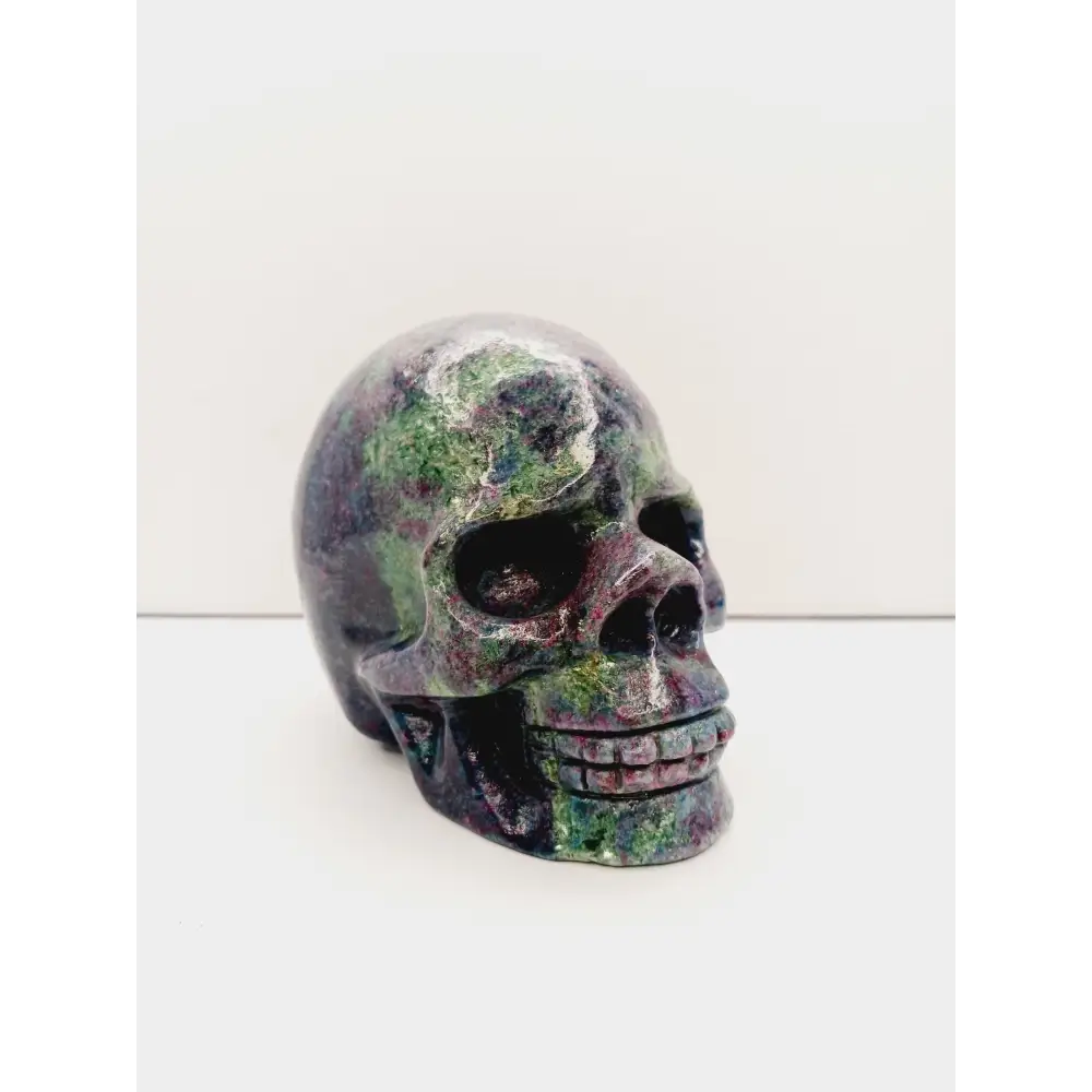 💎✨ Ruby in Blue Kyanite Skull – Vitality Insight and Energetic Alignment 🧠 - Carvings