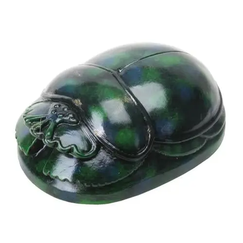 💚✨ Scarab Figure – Egyptian Symbol of Renewal Luck & Protection! 🪲🌞 - Statues