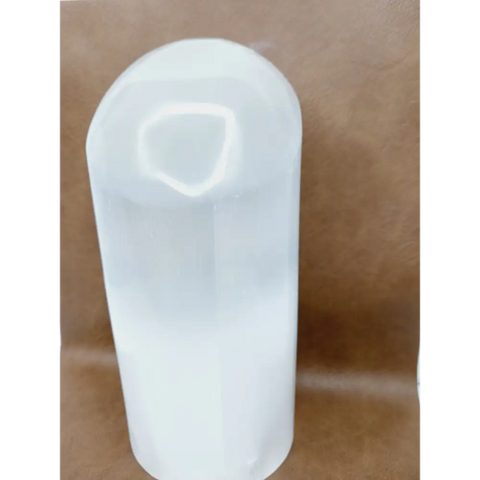🤍✨ Selenite Smooth Pillar with Rounded Top 6’’ – Radiant Clarity Cleansing and Lighted Display Magic! 🌙 - Free Forms