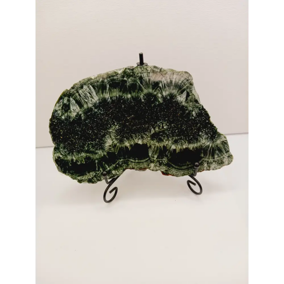 🌿✨ Seraphinite Slab 7’’ x 4’’ – Rare Radiant and Angelic Connection comes with stand