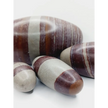Shiva Lingam stones, polished with natural earthy patterns, available in sizes 1
