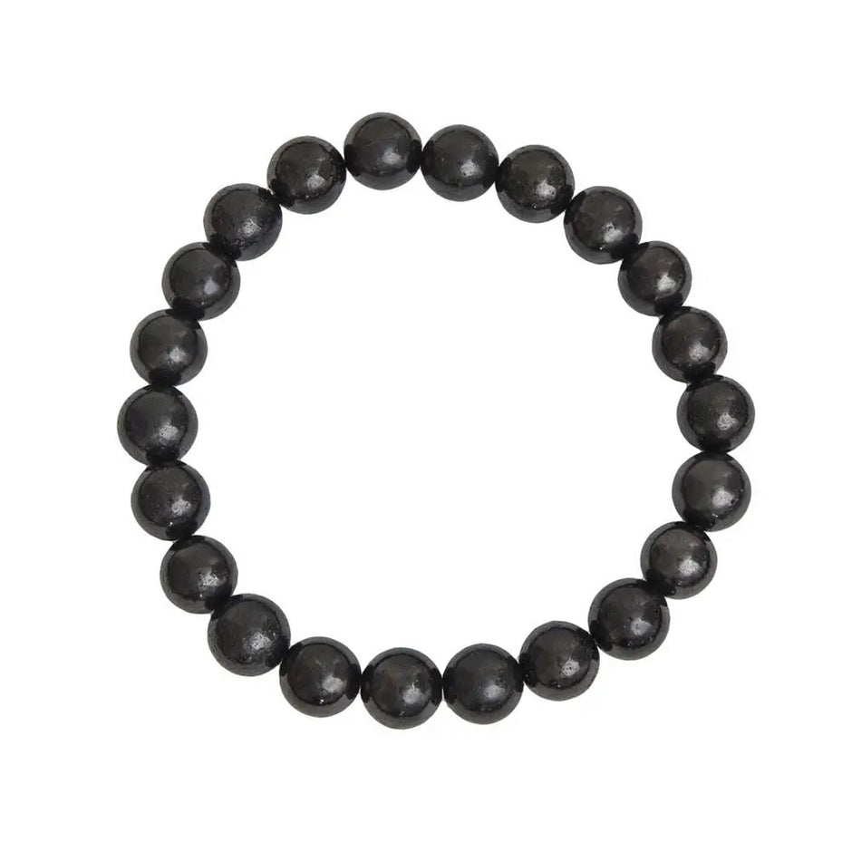 🖤✨ Shungite Bracelet 8mm – Purification Protection and Grounding 🌑 - OMC BRACELETS